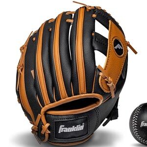Franklin Sports Kids Baseball Gloves RTP Youth Teeball Glove Teeball Mitt 9.5"